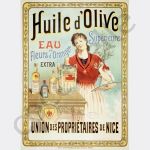 Pub et objets retro Plaques Publicitaires  Plaque emaillée Huile d'olive