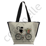 DECO/MAISON Shopping Lunch bag Isotherme Chat vélo