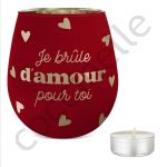 SUD TRADING Photophore JE BRÛLE D'AMOUR POUR TOI