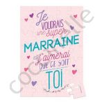 CARTERIE Jeux  Puzzle Je Voudrais Une Super Marraine