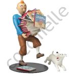 TINTIN® boutique Figurines résine ou en métal Tintin portant ses albums (5ème série)